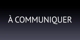À communiquer